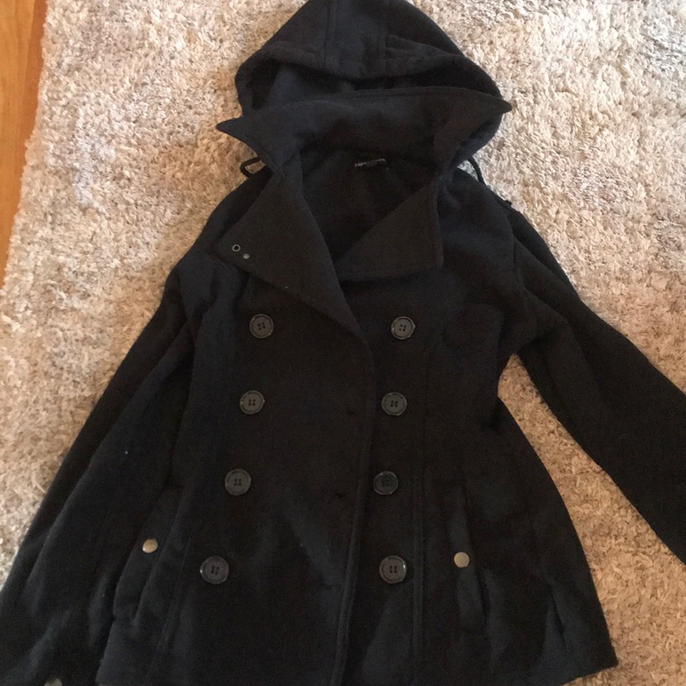 Black peacoat